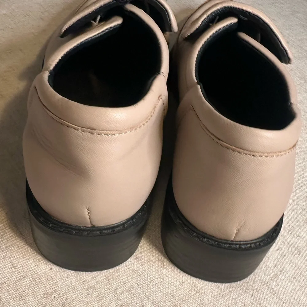 Sol Sana Nancy Loafers Cream Leather Studded Size 40